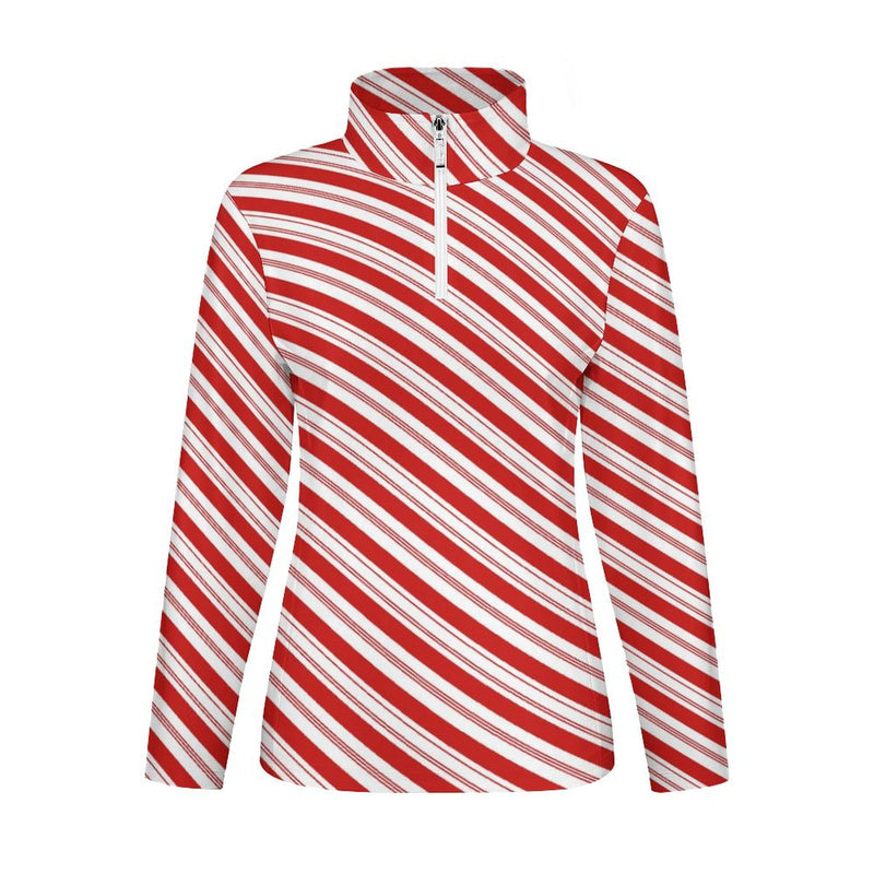 Candy Cane Women&#039;s Long Sleeve Yoga Shirt