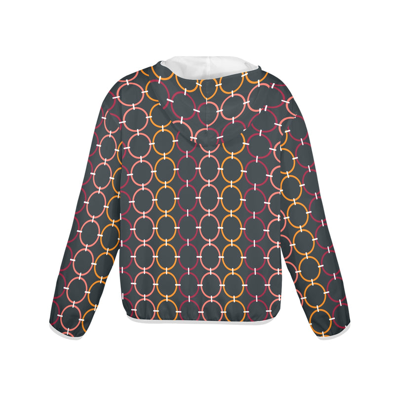 colored rings print 6B Women's Lightweight Sun Protection Hoodie (Model H62)