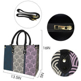 tricolor shell purse print PU Leather Handbag-Medium (Model 1747)