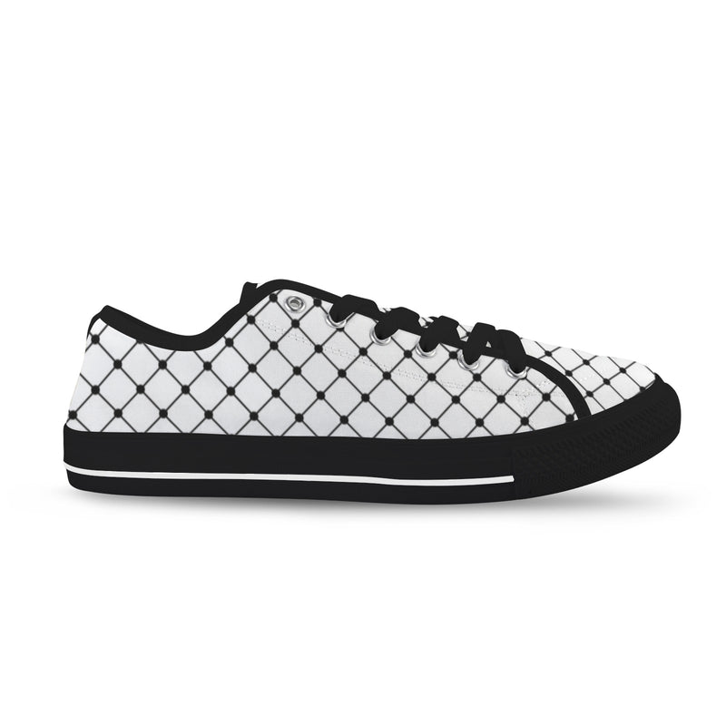 inverted net print 4A Seattle Low Top Women's Shoes (Model 1013-6)