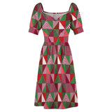 Sweetheart Neck Puff Sleeve Mini Dress (B271) Dress