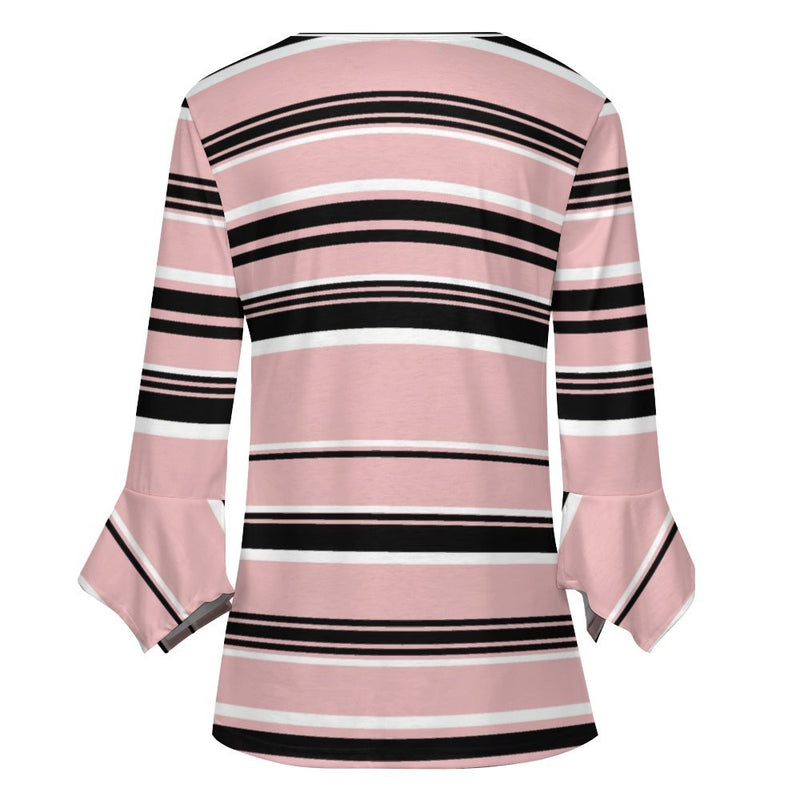 Women&#039;s Ruffled Petal Sleeve Top Women's ruffled petal sleeve top