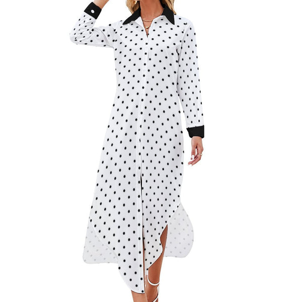 Button-Up Long Sleeve Shirt Dress Long sleeved shirt dress