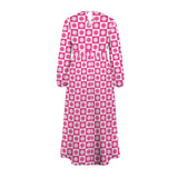 Got Sol Round Neck Long Sleeve Belted Maxi Dress