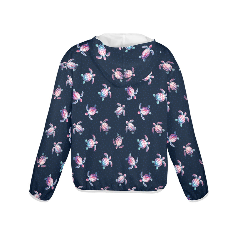 seaturtleprint Women's Lightweight Sun Protection Hoodie (Model H62)