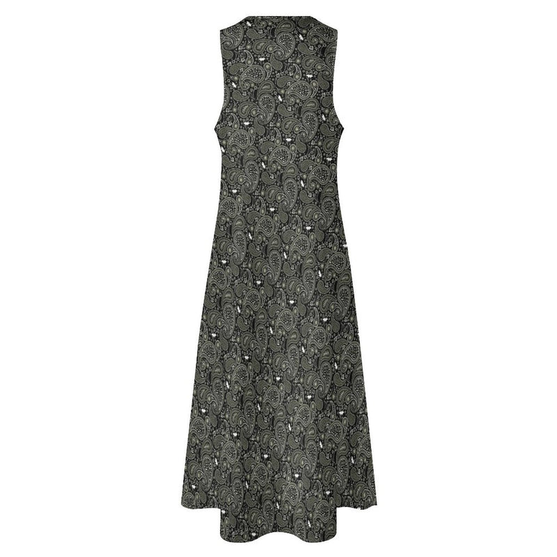 Paisley Sleeveless Long Dress