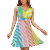 V-Neck Sleeveless Dress (NZ022)  Frocks