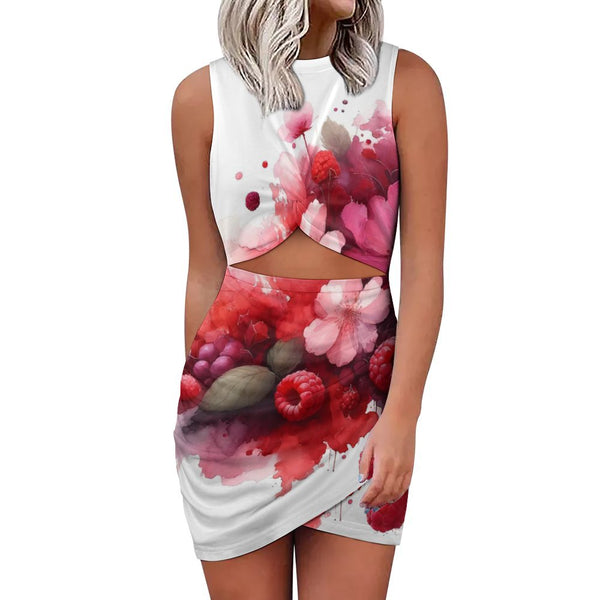 Navel-Baring Cross-Fit Hip Skirt Slim wrap hip skirt