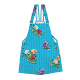 blue back rose white red peach print 3A Unisex Shorts Suspender Jumpsuit (Model L78)
