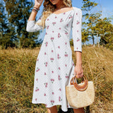 Floral Sweetheart Dress Flare dress