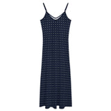 POlka Dot Sleeveless Strappy Maxi Dress