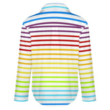 Long Sleeve Blouse (B648) Cropped hem shirt