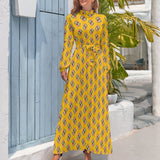 Long Sleeve High Neck Long Dress Long dress