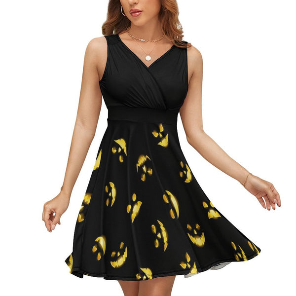 V-Neck Sleeveless Dress (NZ022)  Frocks