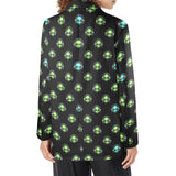 alien listener 2 Women's All Over Print Blazer (Model H64)