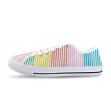 striped print colorful 2A Seattle Low Top Men's Shoes (Model 1013-6)