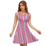 V-Neck Sleeveless Dress (NZ022)  Frocks