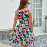 V-Neck Sleeveless Dress (NZ022)  Frocks