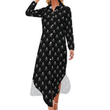 Button-Up Long Sleeve Shirt Dress Long sleeved shirt dress
