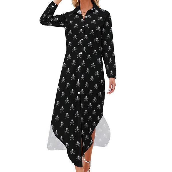 Button-Up Long Sleeve Shirt Dress Long sleeved shirt dress