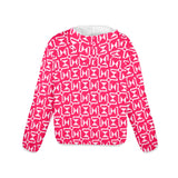 fuchsia pink print 2A Women's Lightweight Sun Protection Hoodie (Model H62)