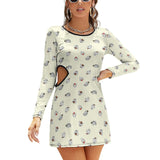 Hollow Slim-Fit Dress Slim dress with hollow waist