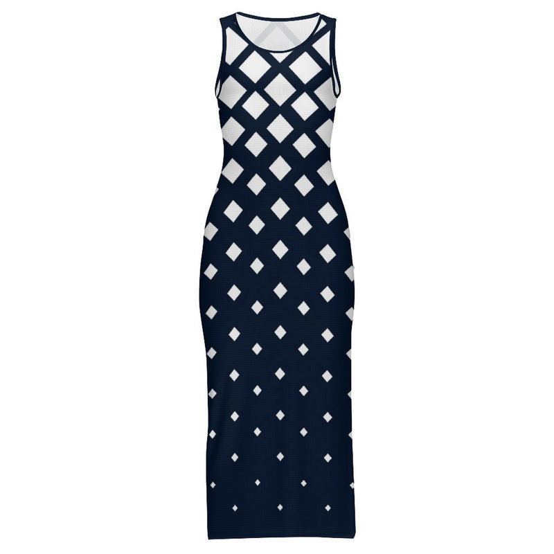 Sleeveless Bodycon Side Slit Long Dress Split cheongsam