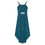 Women&#039;s High-Low Spaghetti Strap Dress Tailcoat skirt