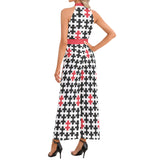 Halter Neck Buckle Belted Jumpsuit