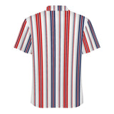 Americana Men's Lapel Collar Folds Design Shirt