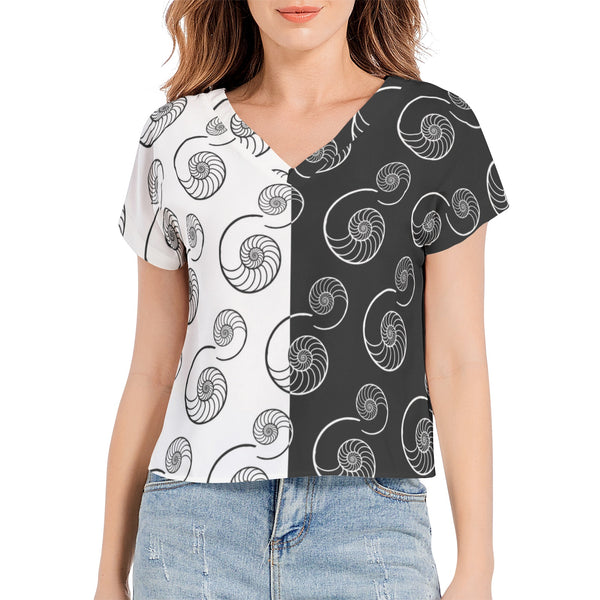 Batwing Sleeve V-Neck Top