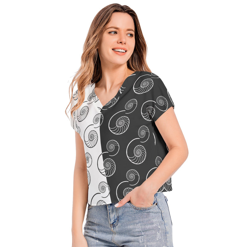 Batwing Sleeve V-Neck Top