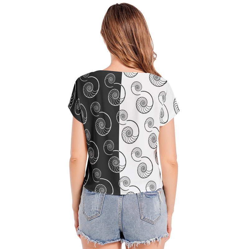 Batwing Sleeve V-Neck Top