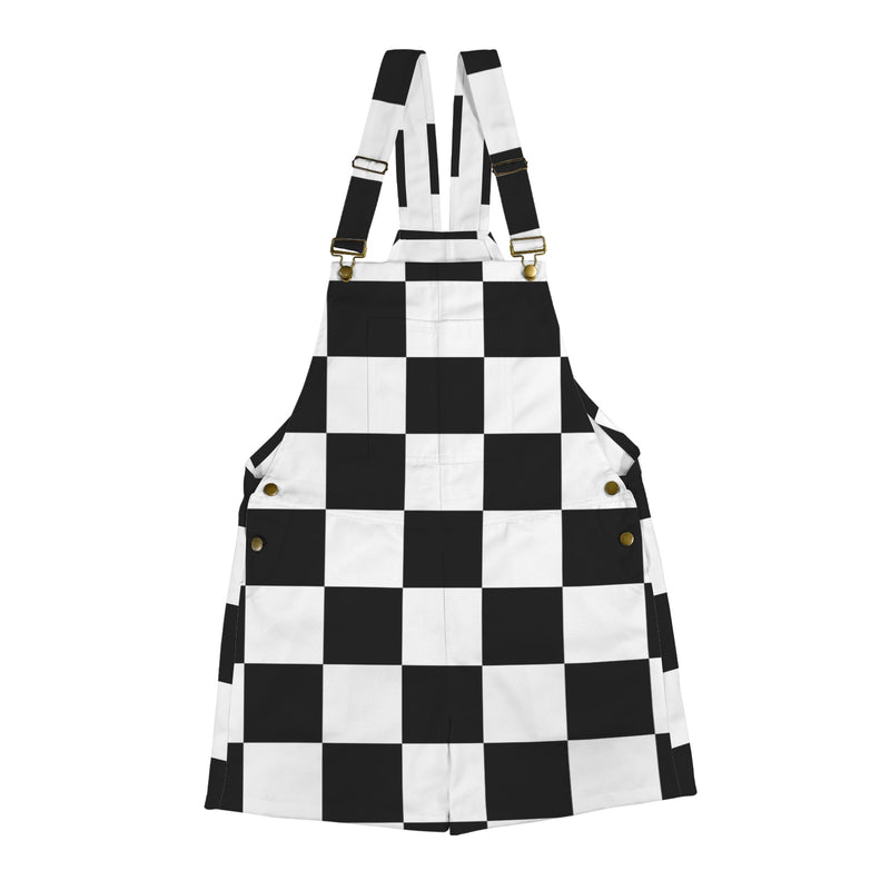 frt chk Unisex Shorts Suspender Jumpsuit (Model L78)