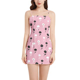 Sleeveless Square Neckline Spaghetti Strap Mini Dress