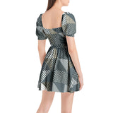 Puff Sleeve Sweetheart Neck Short Dress