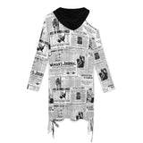 Long sleeved off shoulder skirt Off-Shoulder Hooded Dress
