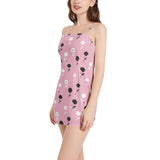 Sleeveless Square Neckline Spaghetti Strap Mini Dress