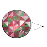 patchwork print xmas 4 Wide Brim Bucket Hat