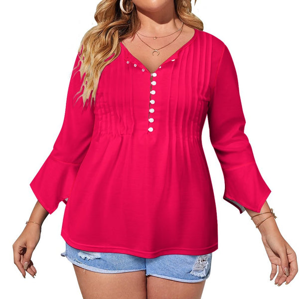 Women&#039;s Ruffled Petal Sleeve Top Women's ruffled petal sleeve top