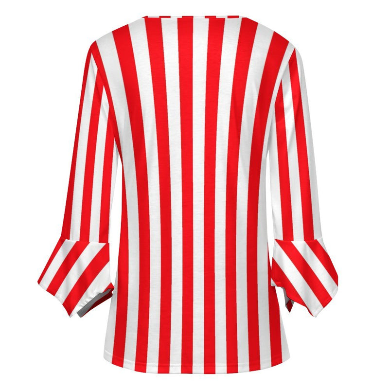 Women&#039;s Ruffled Petal Sleeve Top Women's ruffled petal sleeve top