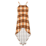 Women&#039;s High-Low Spaghetti Strap Dress Tailcoat skirt