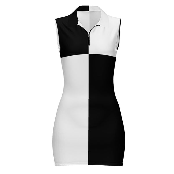 Polo Sleeveless Zip Up  Dress Sleeveless Polo shirt