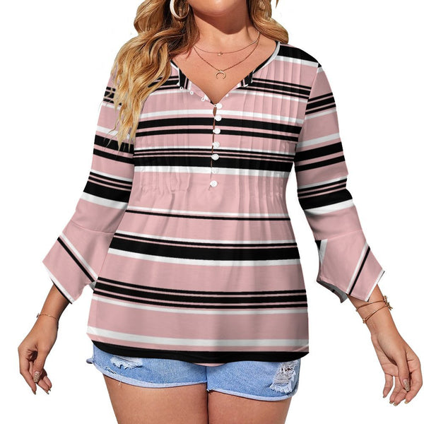 Women&#039;s Ruffled Petal Sleeve Top Women's ruffled petal sleeve top