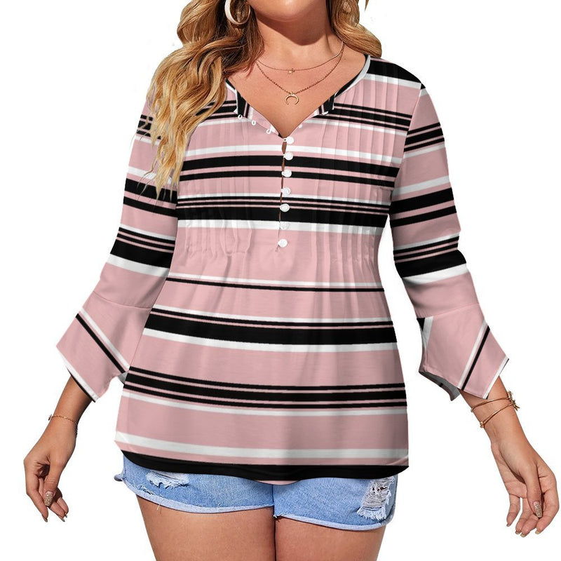 Women&#039;s Ruffled Petal Sleeve Top Women's ruffled petal sleeve top