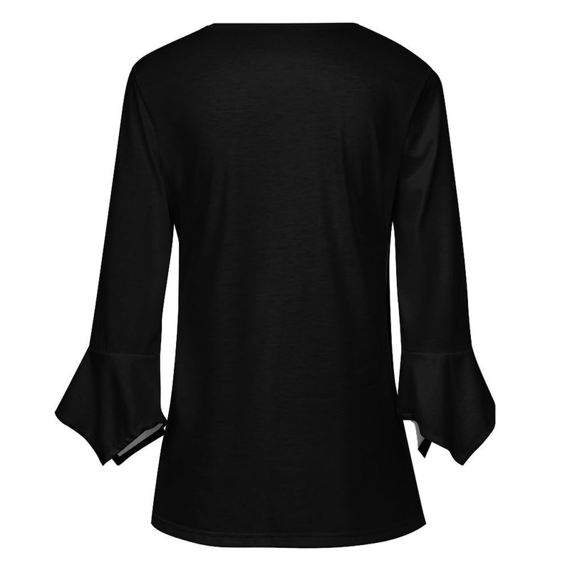 Women&#039;s Ruffled Petal Sleeve Top Women's ruffled petal sleeve top