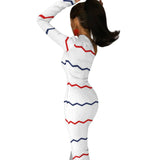 Americana One-Shoulder Slit Maxi Dress