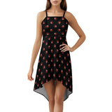 Women&#039;s High-Low Spaghetti Strap Dress Tailcoat skirt