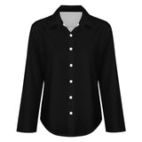 Cropped hem shirt Long Sleeve Blouse