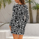Hollow Slim-Fit Dress Slim dress with hollow waist